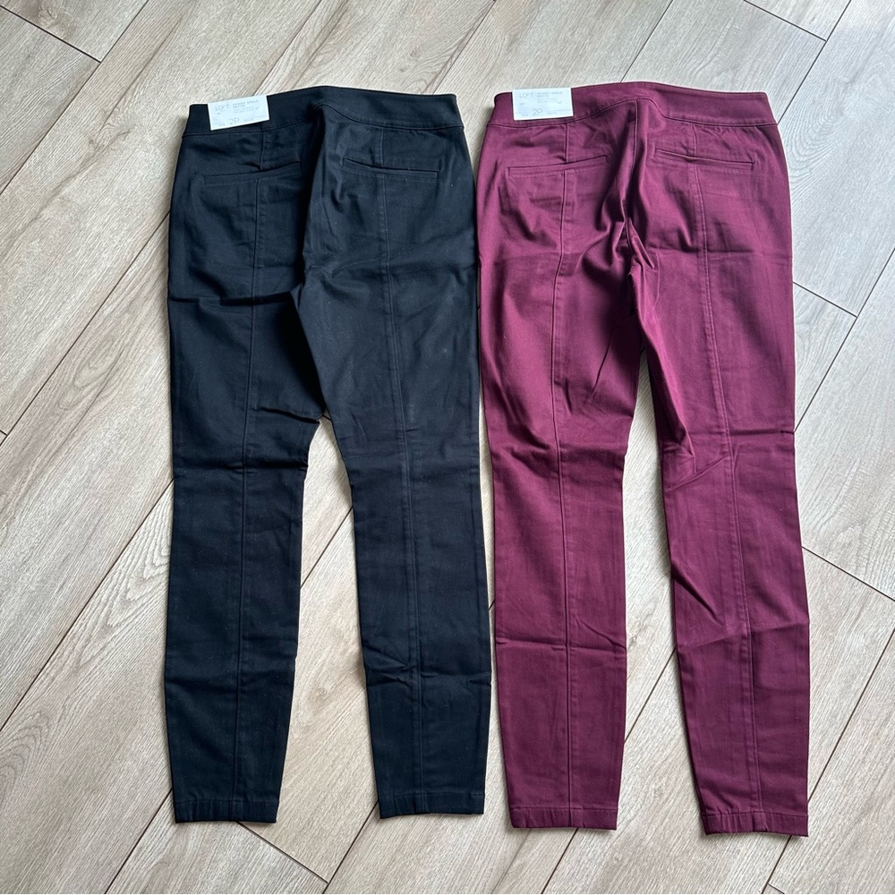Size 2P LOFT Skinny Ankle Pants Set - Picture 4 of 4